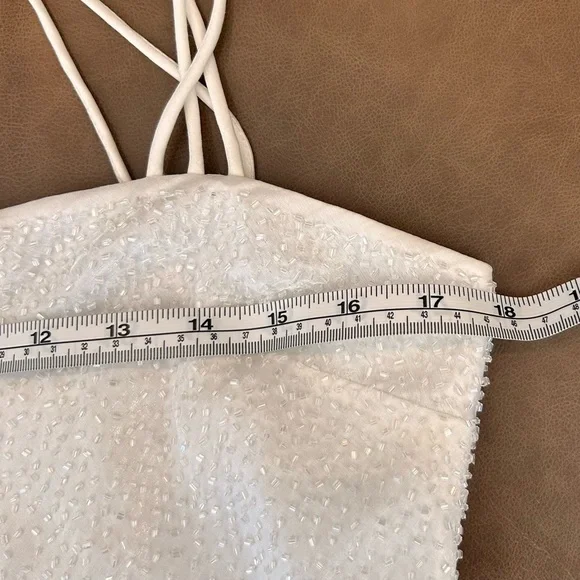 Y2K Beaded Slip Dress Vintage Silky Maxi Sex and the City Style - Picture 8 of 11